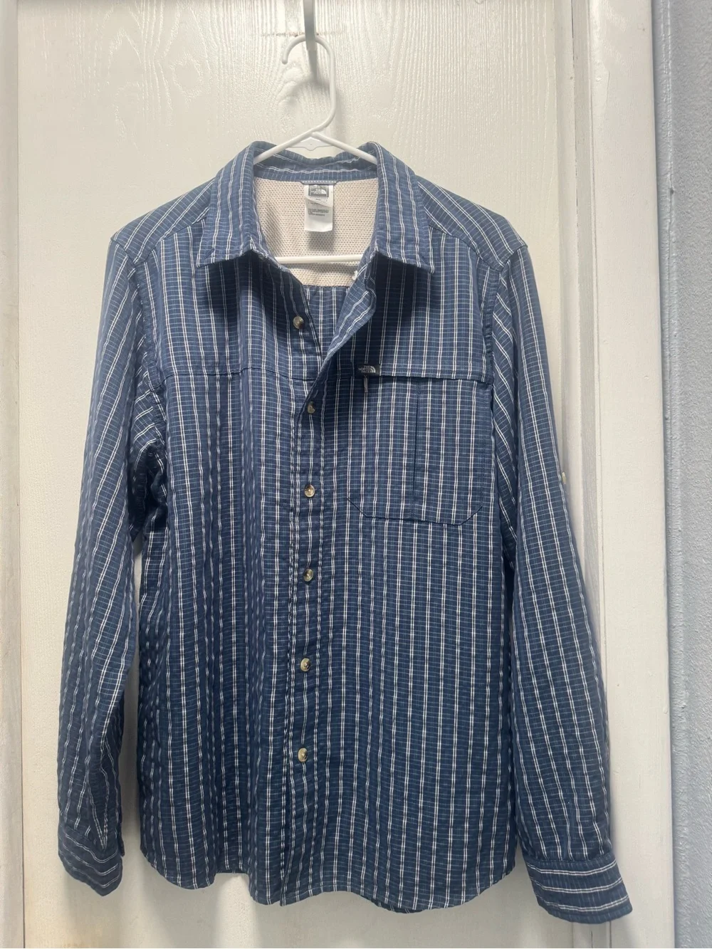 The North Face Blue Striped Casual Button-Down Shirt
